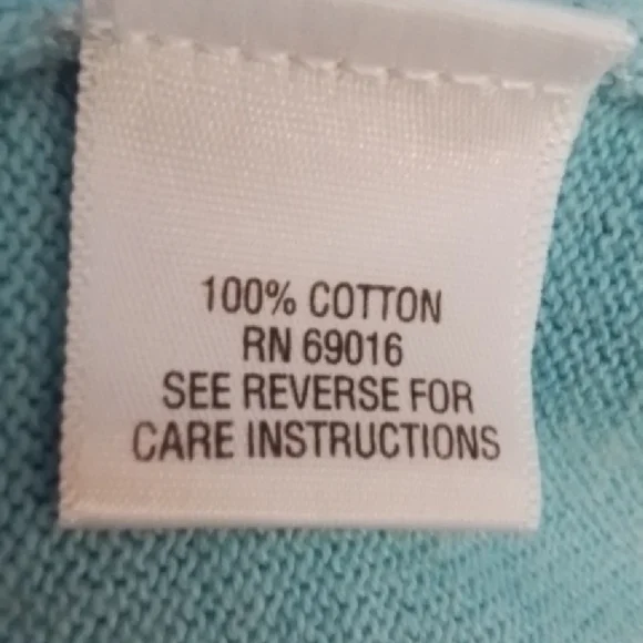 Two Cardigans, Cotton, Green, Aqua, Eddie Bauer & Studio Works. Size Small. - Picture 9 of 16